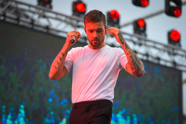 Sydney, Australia - October 13th 2018: Liam Payne performs during the TAB Everest Race Day at Royal Randwick Racecourse on October 13th, 2018 in Sydney, Australia.