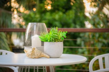 Ev dekorasyonu, modern oturma odasının içi. Şık ev, apartman dekorasyonu..