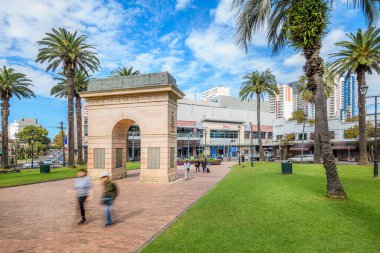 Sydney, Avustralya 22 Nisan 2021 - Burwood Park 'taki Burwood Savaş Anıtı, Sidney' in batısındaki banliyö.