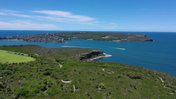 Bella Vista Aerea Drone Alto Angolo Northern Beaches Zona Sydney — Video Stock