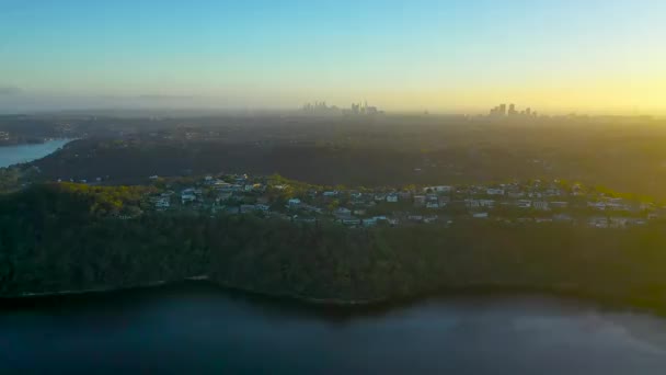 Hermosa Puesta Sol Sobre Área Northern Beaches Sydney Australia Imágenes — Vídeos de Stock