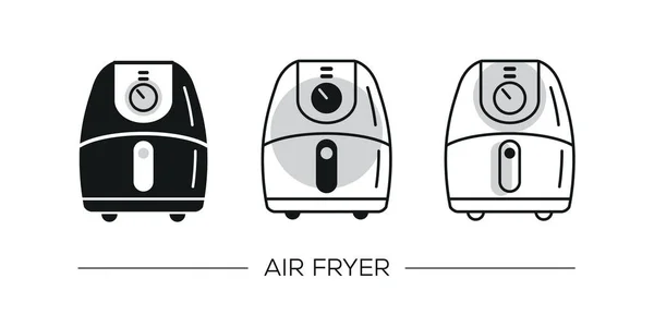 Air Fryer Simgesi, Vektör işareti.