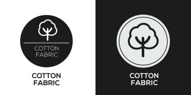 Pamuk kumaş simgesi, vektör işareti.