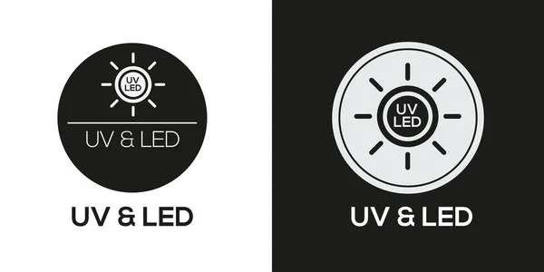UV & LED Simgesi, Vektör işareti.