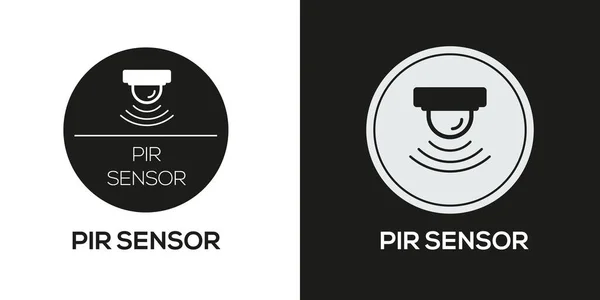 PIR algılayıcı simgesi, vektör işareti.