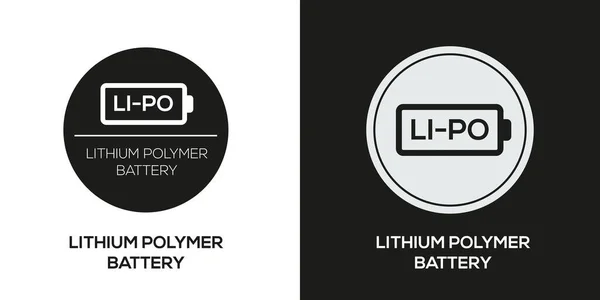 Ikona Baterii Litowo Polimerowej Znak Wektorowy — Wektor stockowy