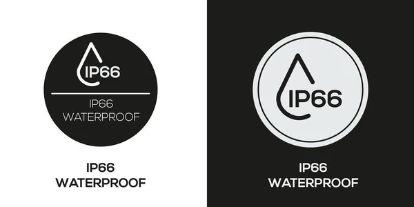 stock vector Waterproof IP 66 Icon, Vector sign.