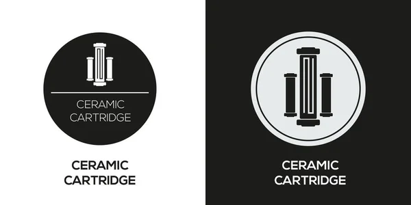 Керамический Картридж Векторный Знак — стоковый вектор