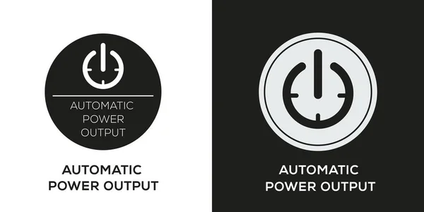 Ikona Automatycznej Mocy Wyjściowej Znak Wektora — Wektor stockowy