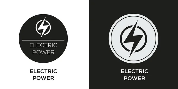 Electric Power Icon Vector Sign — Stock Vector
