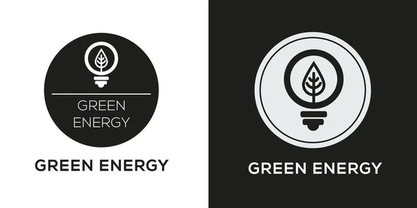 Zelená Energie Ikona Vektorová Značka — Stockový vektor