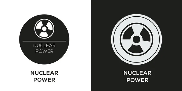 Піктограма Ядерної Енергії Векторний Знак — стоковий вектор