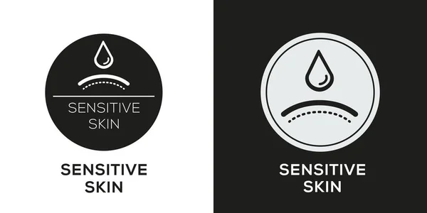 Hassas cilt simgesi, vektör işareti.