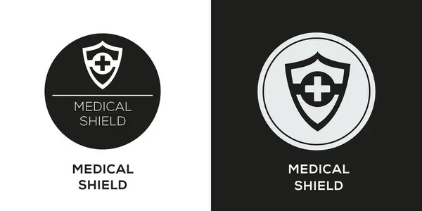 Medical Shield Icon Vektorzeichen — Stockvektor