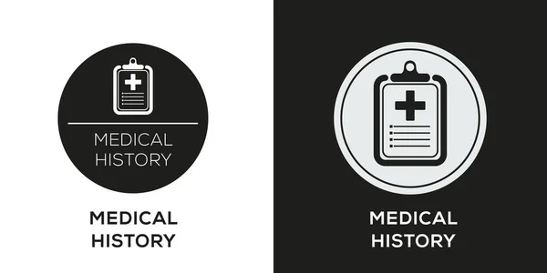 Εικονίδιο Ιατρικού Ιστορικού Σύμβολο Διάνυσμα — Διανυσματικό Αρχείο