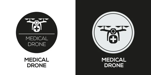 Ikona Drona Medycznego Znak Wektora — Wektor stockowy