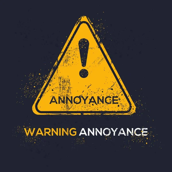 Διακοπή Annoyance Προειδοποιητικό Σημάδι Διανυσματική Απεικόνιση — Διανυσματικό Αρχείο