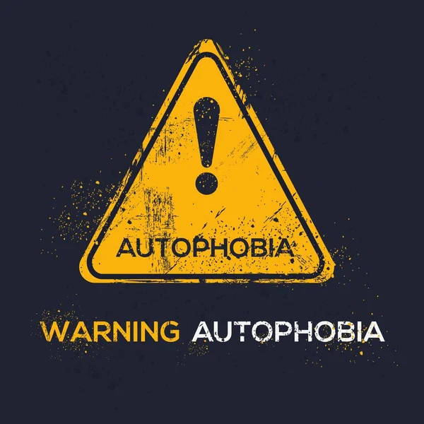 Στοπ Αυτοφοβία Προειδοποιητικό Σήμα Διανυσματική Απεικόνιση — Διανυσματικό Αρχείο