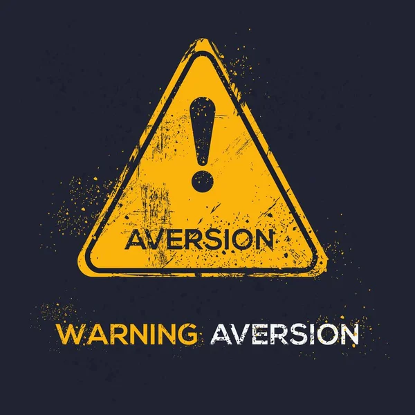 Stopp Aversion Varningsskylt Vektorillustration — Stock vektor