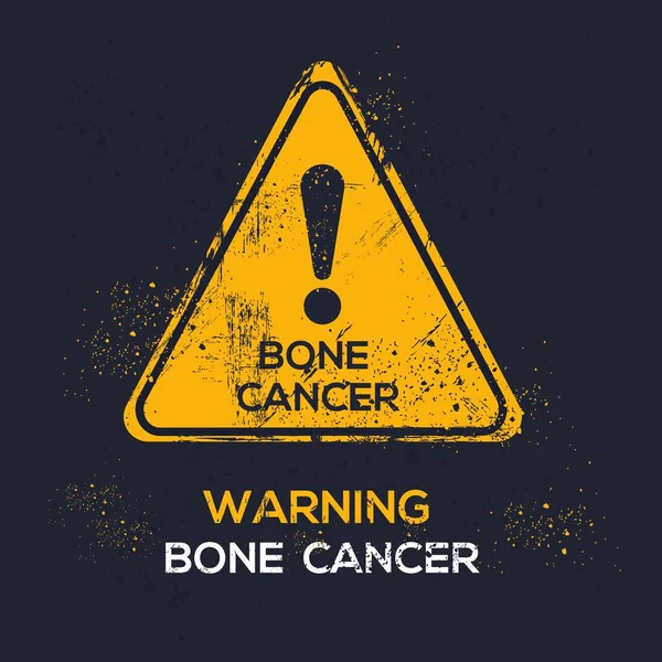 Stopp Knochenkrebs Warnzeichen Vektorabbildung — Stockvektor