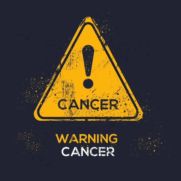 Stop Kanker Waarschuwingsteken Vectorillustratie — Stockvector