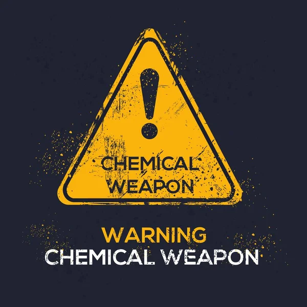 Хімічна Зброя Попереджувальний Знак Векторні Ілюстрації — стоковий вектор