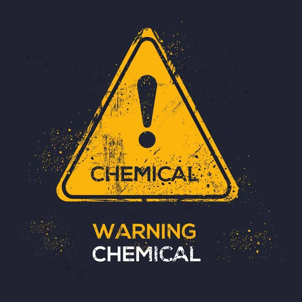 Химический Предупреждающий Знак Векторная Иллюстрация — стоковый вектор
