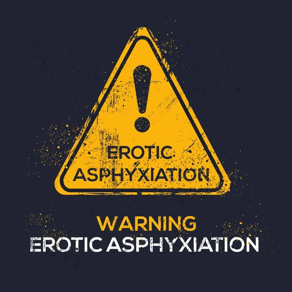 Еротична Асфіксія Попереджувальний Знак Векторні Ілюстрації — стоковий вектор