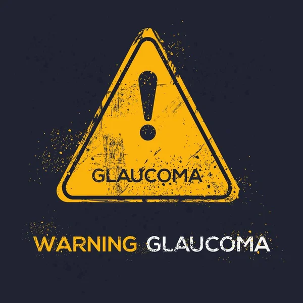 Glaucoma Segnale Avvertimento Illustrazione Vettoriale — Vettoriale Stock