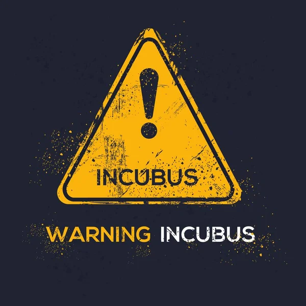 Inkubus Figyelmeztető Jel Vektor Illusztráció — Stock Vector