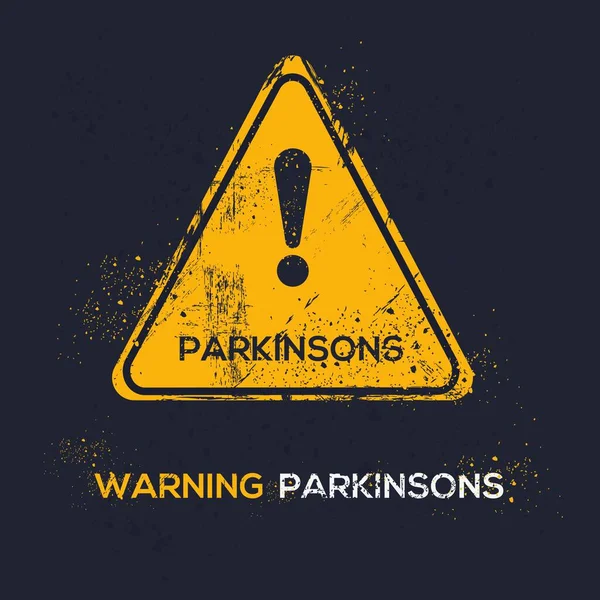 Parkinsons Segnale Avvertimento Illustrazione Vettoriale — Vettoriale Stock