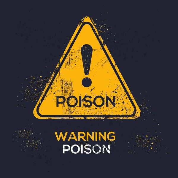 Δηλητήριο Προειδοποιητικό Σήμα Διανυσματική Απεικόνιση — Διανυσματικό Αρχείο