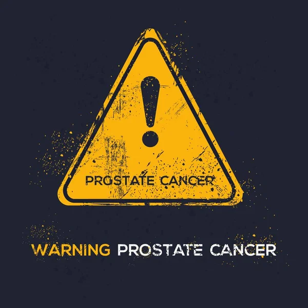 Prostaatkanker Waarschuwingsteken Vectorillustratie — Stockvector