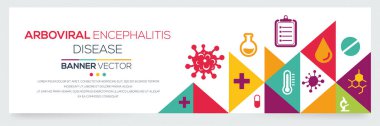 Arboviral Encephalitis disease banner design clipart