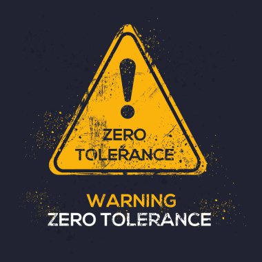 (sıfır tolerans) Uyarı işareti, vektör çizimi.