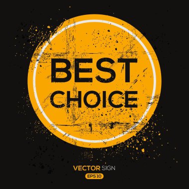 (en iyi seçim) tasarım, vektör illüstrasyonu.