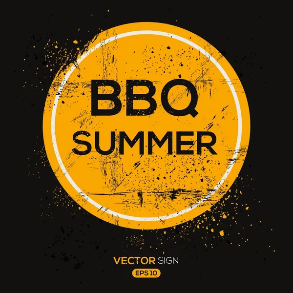 (bbq yaz) tasarım, vektör illüstrasyonu.