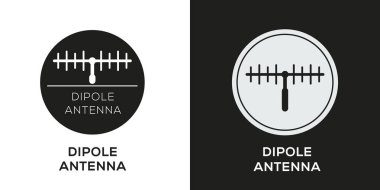 Dipole anten simgesi, vektör işareti.