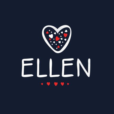 (Kaligrafi adı, Vektör illüstrasyonu.