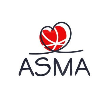 (Asma) Kaligrafi adı, Vektör illüstrasyonu.