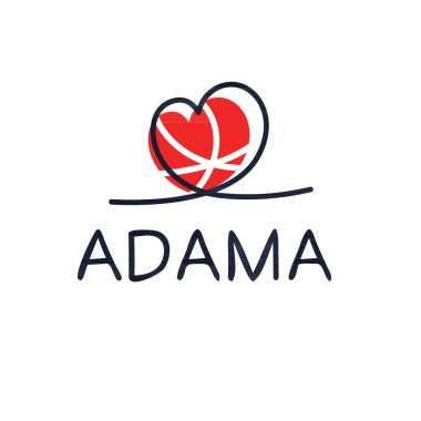 (Adama) Kaligrafi adı, Vektör illüstrasyonu.