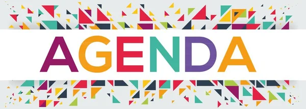 Gündem metin afişi, vektör illüstrasyonu.