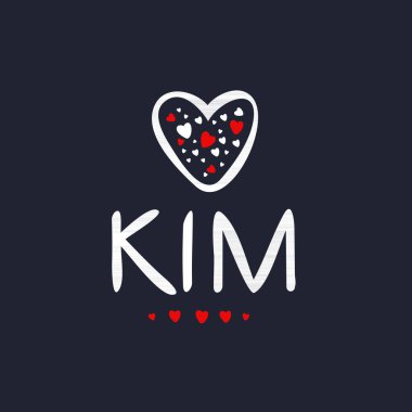 (Kaligrafi adı, Vektör illüstrasyonu.