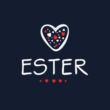 Yaratıcı (Ester) adı, Vektör illüstrasyonu.