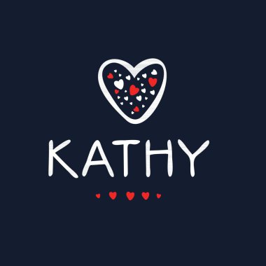 Yaratıcı (Kathy) adı, Vektör illüstrasyonu.