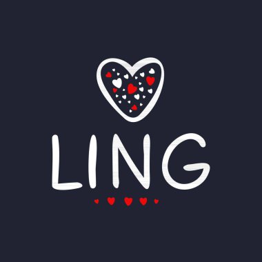 Yaratıcı (Ling) adı, Vektör illüstrasyonu.