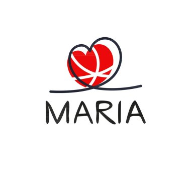 Yaratıcı (Maria) adı, Vektör illüstrasyonu.