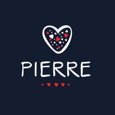 Yaratıcı (Pierre) adı, Vektör illüstrasyonu.