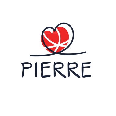 Yaratıcı (Pierre) adı, Vektör illüstrasyonu.