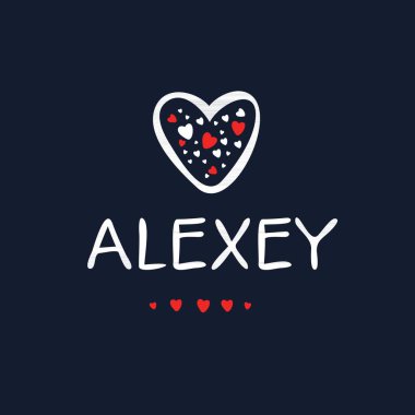 Yaratıcı (Alexey) adı, Vektör illüstrasyonu.